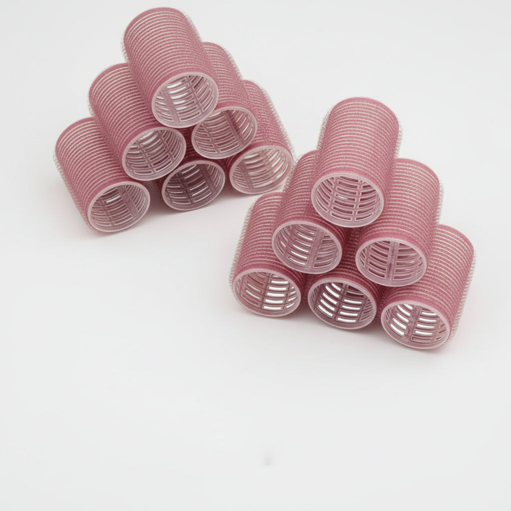 Velcro self-adhesive bangs, voluminous root curls, curling tube style