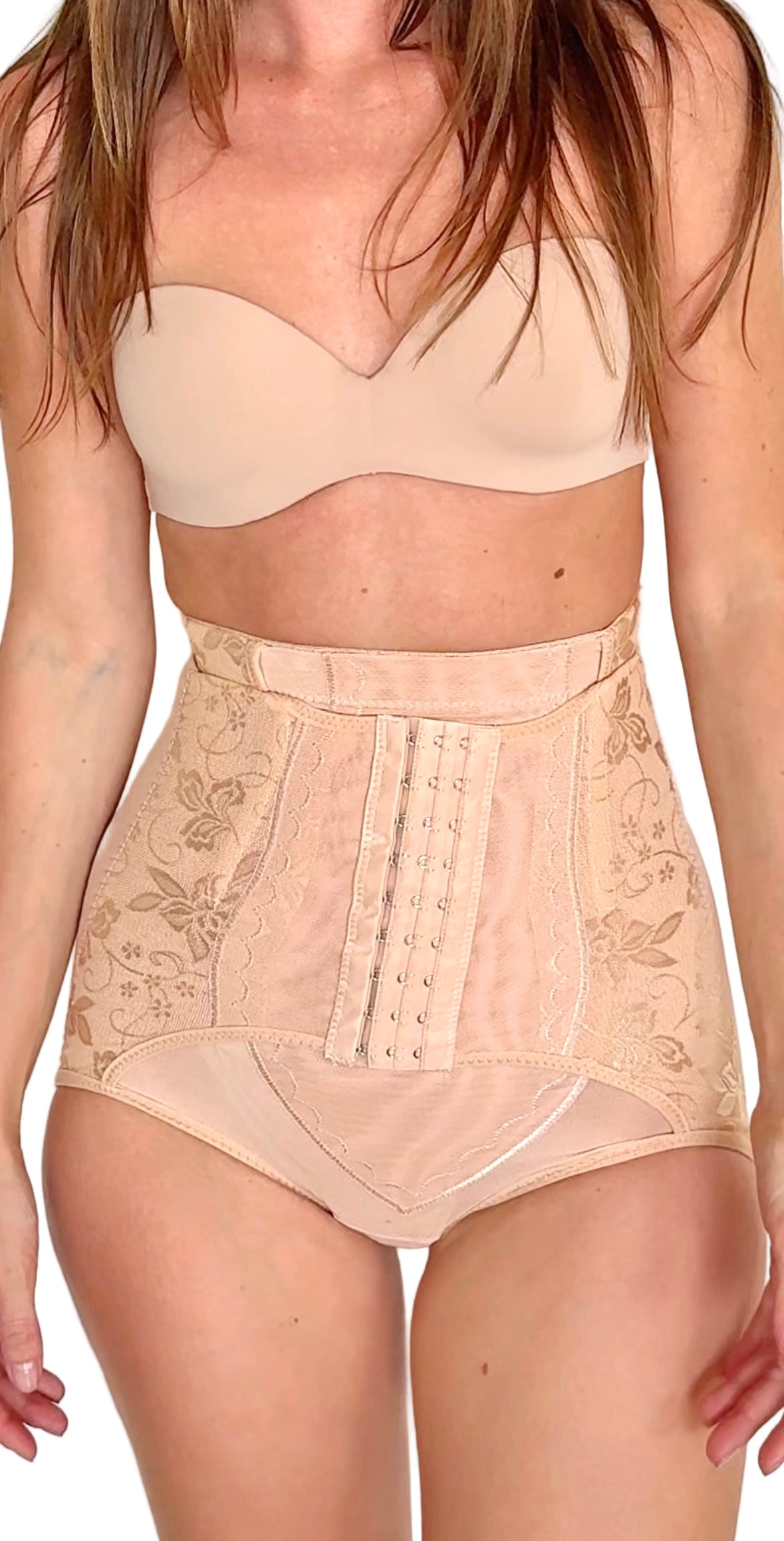 The “Silhouette Haute” Shaping Brief – High-Waisted Tummy Control & Seamless Sculpting - Beige | La Beauté du Corset
